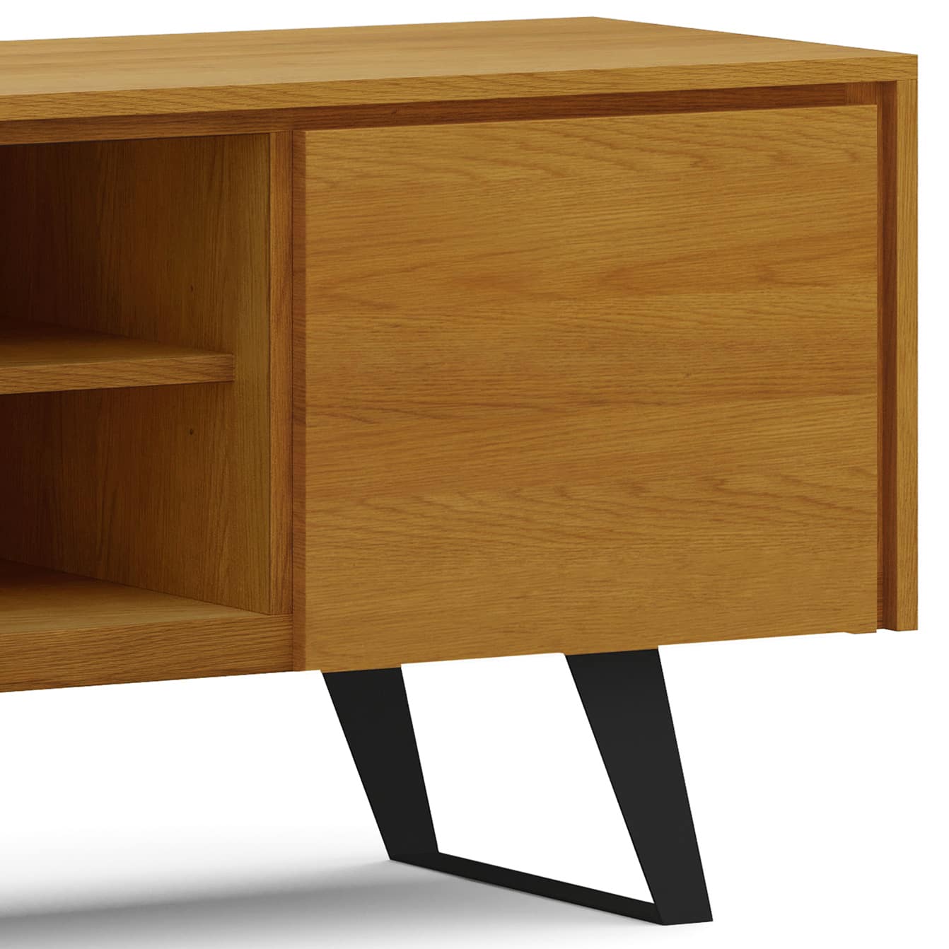 Alt View 1. Simpli Home - Lowry TV Media Stand in Oak - Oak.