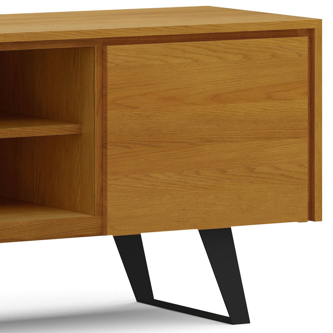 Alt View 1. Simpli Home - Lowry TV Media Stand in Oak - Oak.