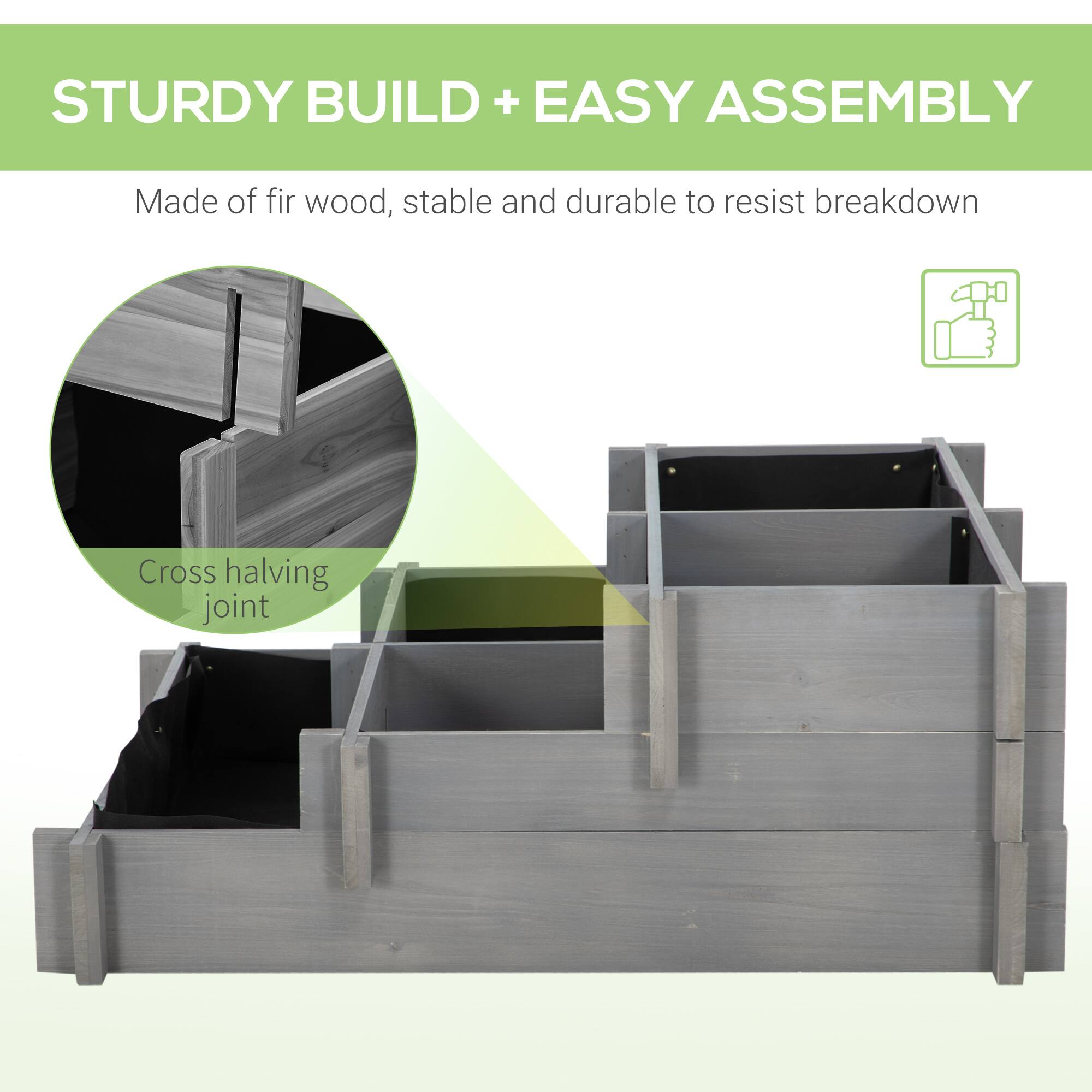 STURDY BUILD + EASY ASSEMBLY

Made of fir wood, stable and durable to resist breakdown

Cross halving joint