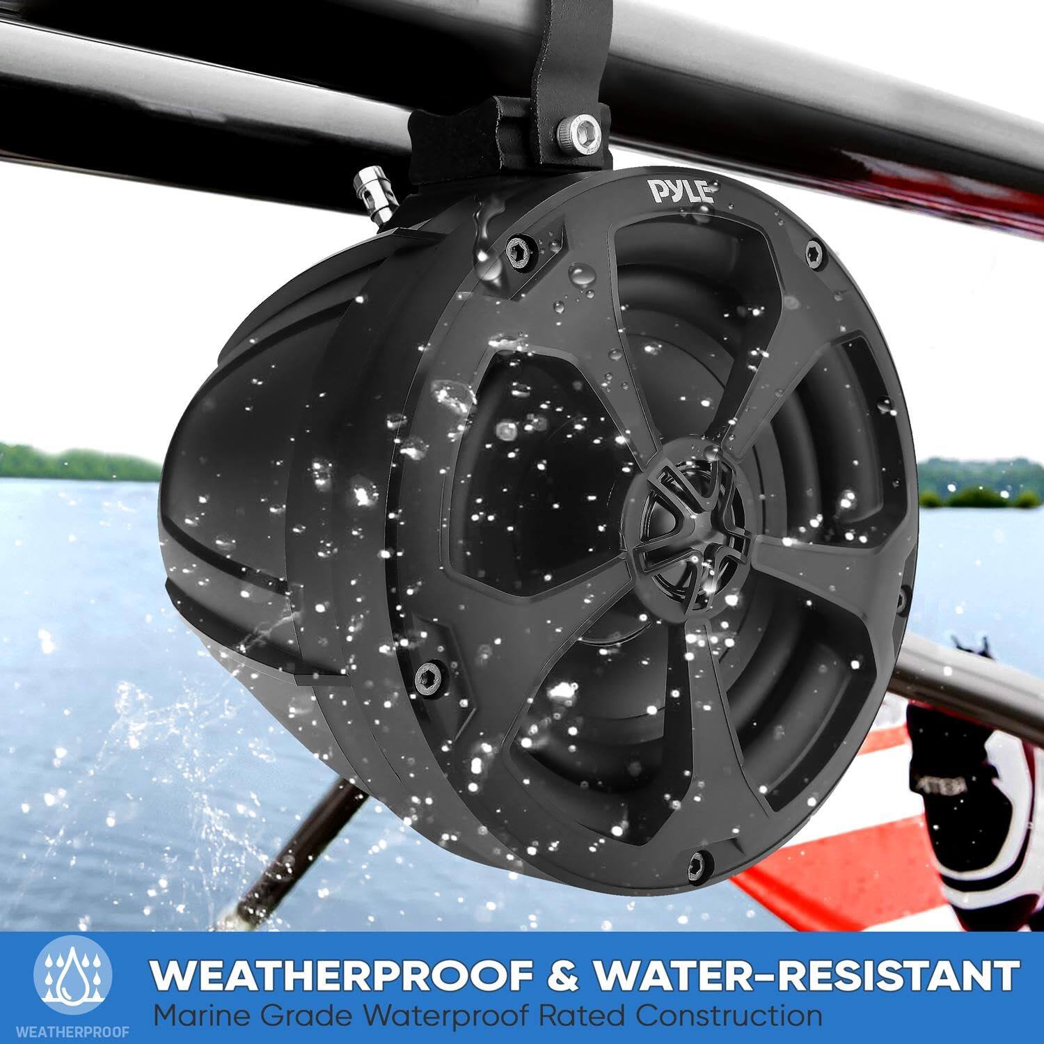 PYLE WEATHERPROOF & WATER-RESISTANT  
Marine Grade Waterproof Rated Construction