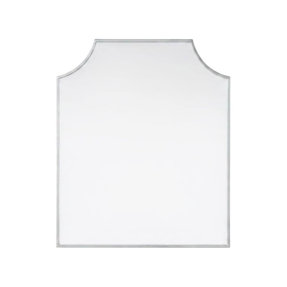 Elegant Kitchen and Bath - Notched Metal Mirror 27x32 inch - Silver