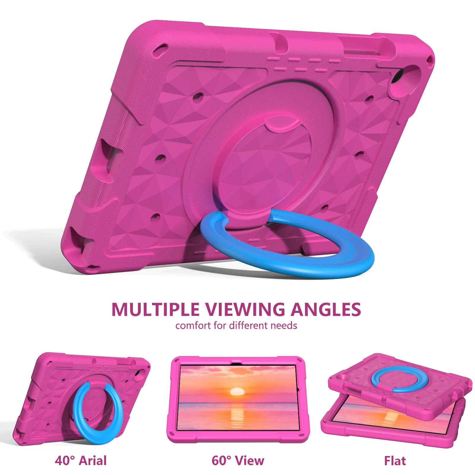 MULTIPLE VIEWING ANGLES  
comfort for different needs  
40° Aerial  
60° View  
Flat