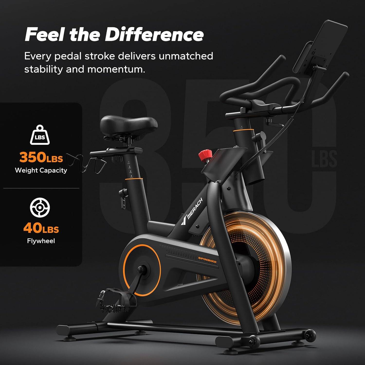 MERACH S29 Magnetic Exercise Bike, Indoor Cycling Bike with Self