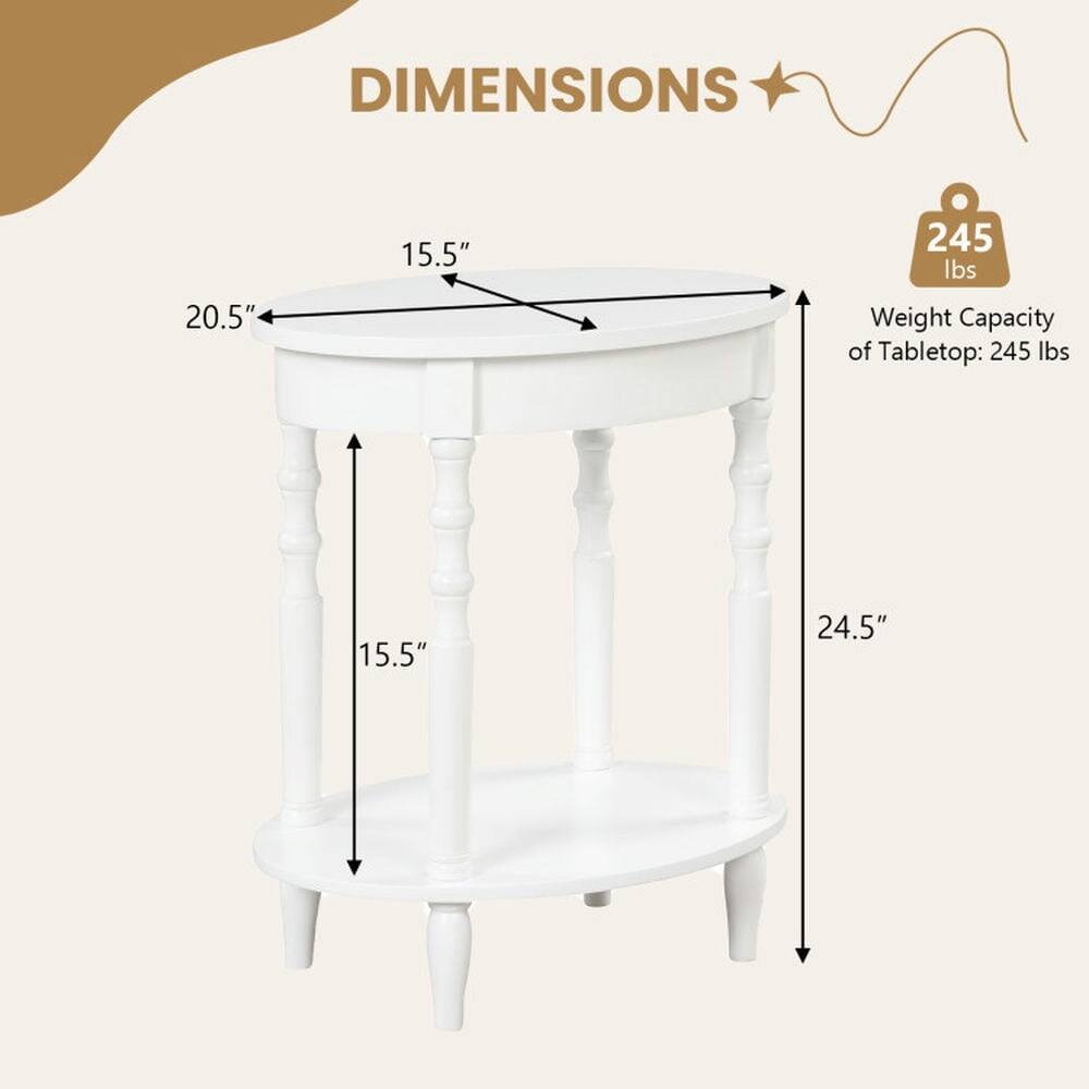 DIMENSIONS  
15.5"  
20.5"  
15.5"  
24.5"  
Weight Capacity of Tabletop: 245 lbs