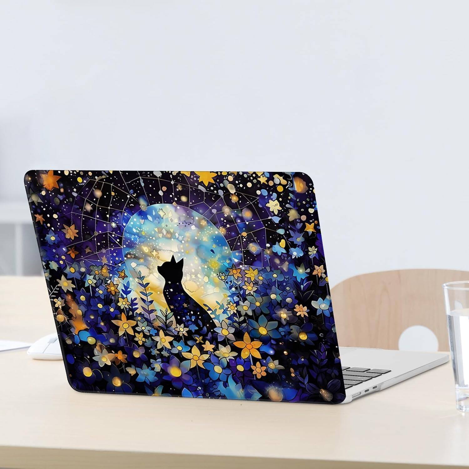 Alt View 4. mosiso - For MacBook Air 13 inch Case 2026-2022 M5 A3449 M4 A3240 M3 A3113 M2 A2681, Pattern Case&Keyboard Cover&Screen Film - H958.