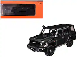 Toyota Land Cruiser (J76) 1/64 Diecast Model Car by GCD - Gray Metallic