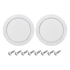 Front. Unique Bargains - 2pcs Speaker Grill Mesh Metal Woofer Guard Protector ABS Frame with Screws for Home Audio Car Speaker - Black White.