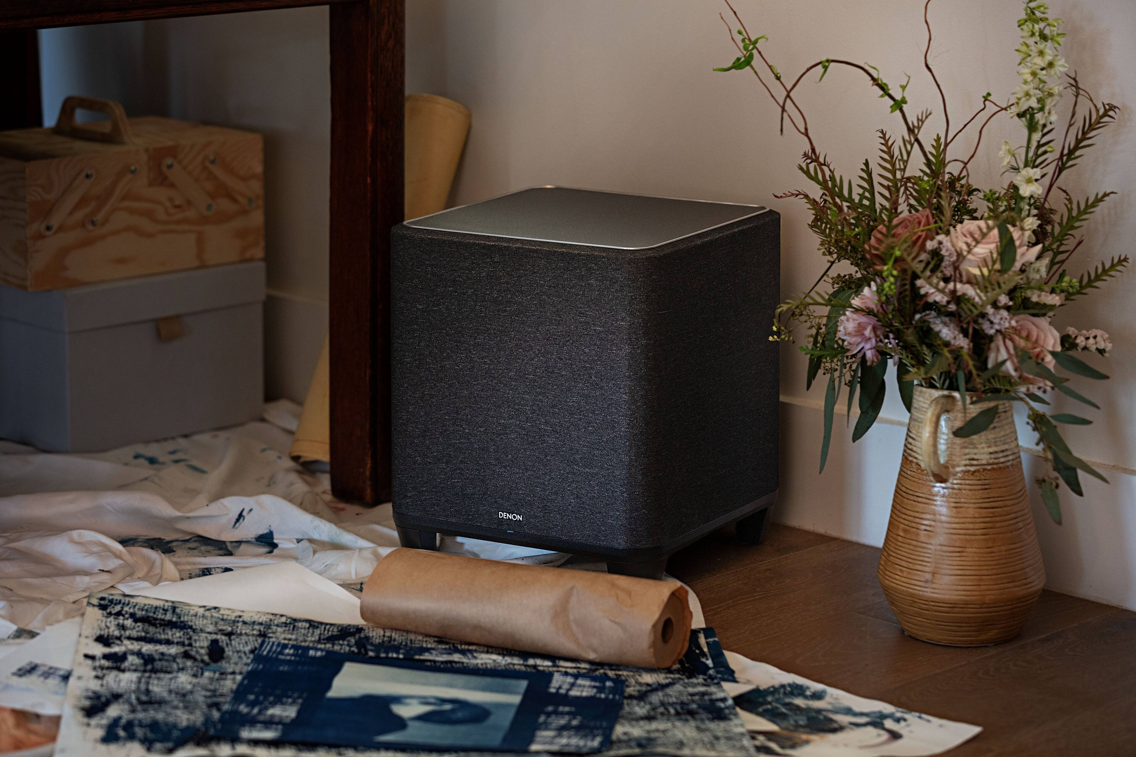 Alt View 11. Denon - Home Wireless Subwoofer with Built-in HEOS - Black.