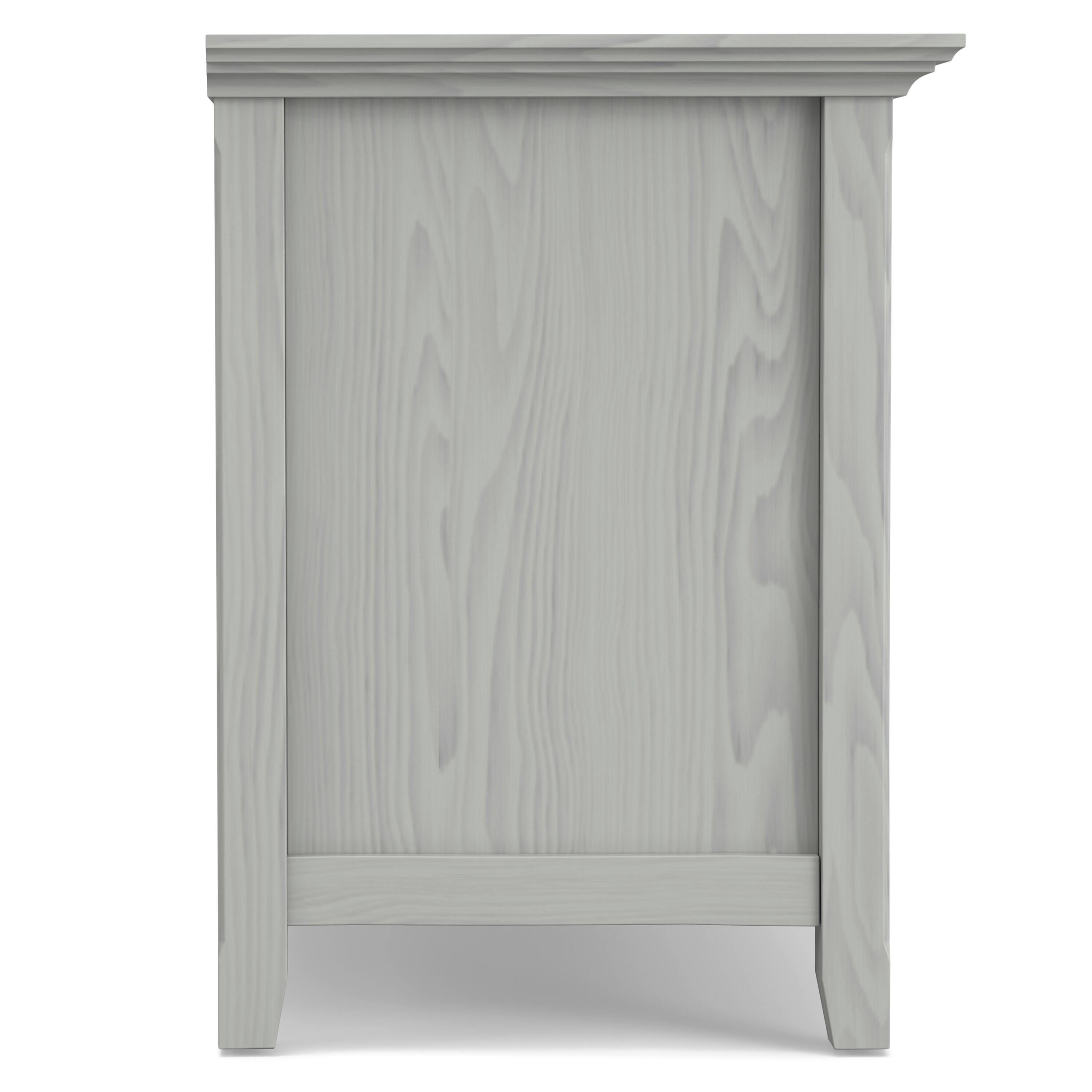 Alt View 6. Simpli Home - Amherst 72 inch Solid Wood TV Media Stand in Fog Grey - Fog Grey.