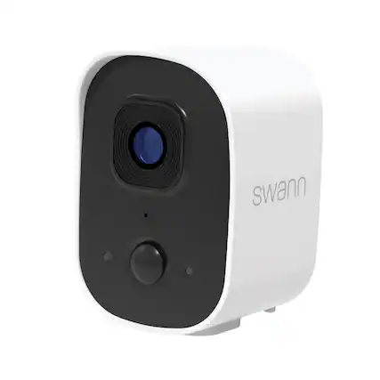 Front. Swann - Swann EVO 2K WiFi Security Camera, Weatherproof Outdoor, Color Night Vision, Motion Detect, Two-Way Audio, 32GB MicroSD - White.