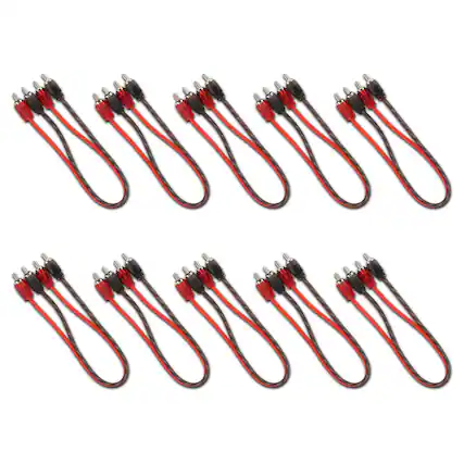 Front. DS18 Audio - Level 1 RCA Interconnect Cable, 1 ft (10-Pack).
