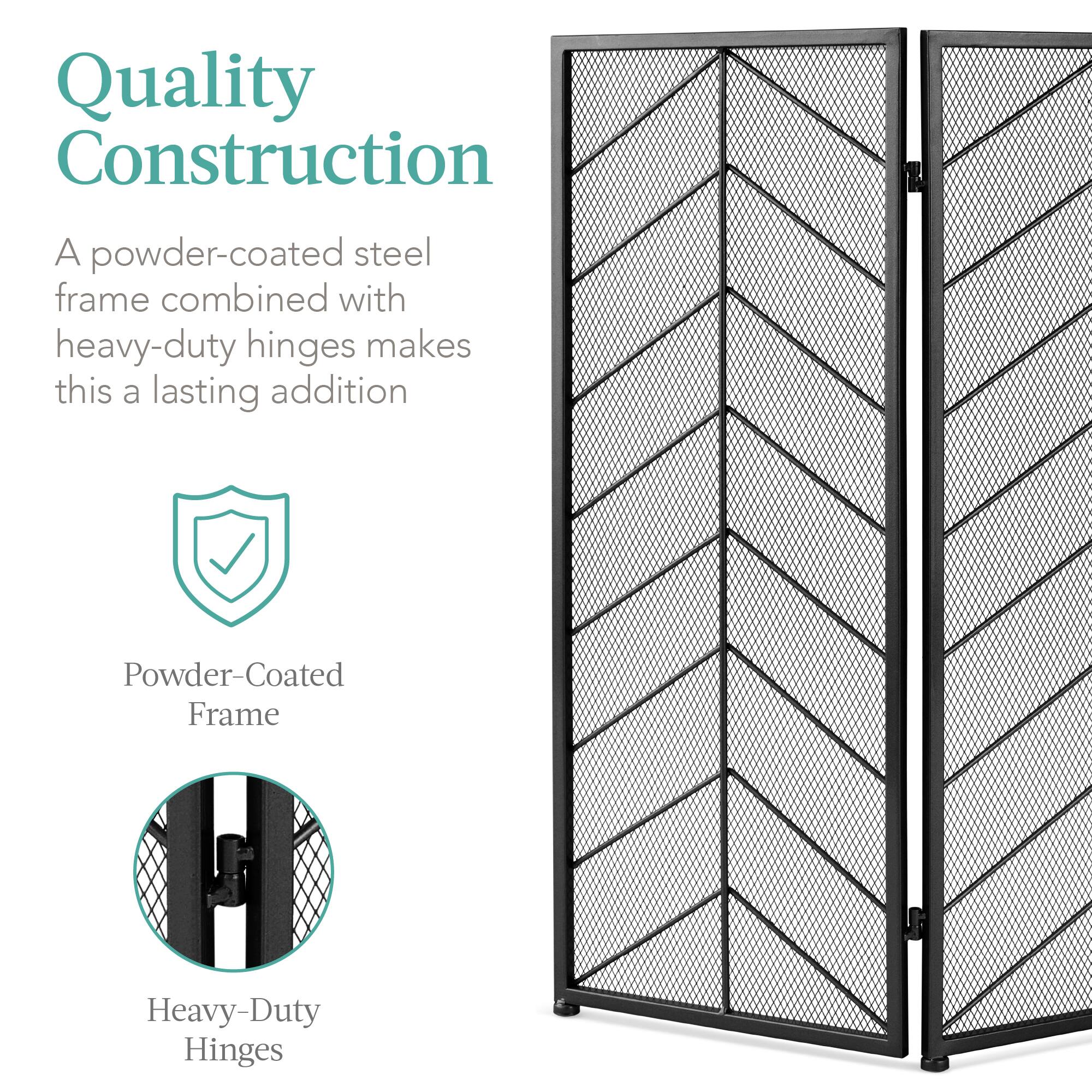 Quality Construction: A powder-coated steel frame combined with heavy-duty hinges makes this a lasting addition. 

- Powder-Coated Frame
- Heavy-Duty Hinges