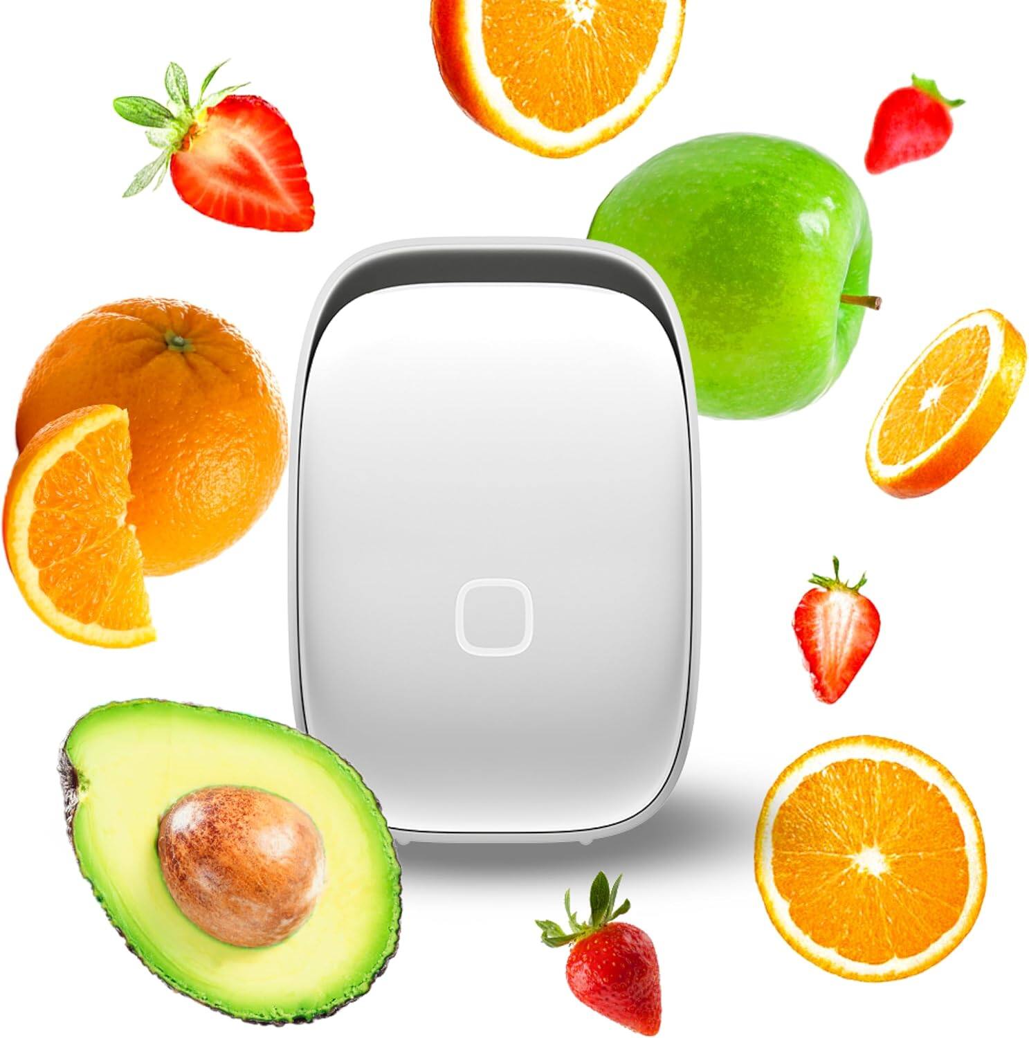 Alt View 4. Vitesy - SHELFY Smart Refrigerator Device | Reduces Food Waste | Removes Bad Odors | IoT Technology | Photocatalytic - White.