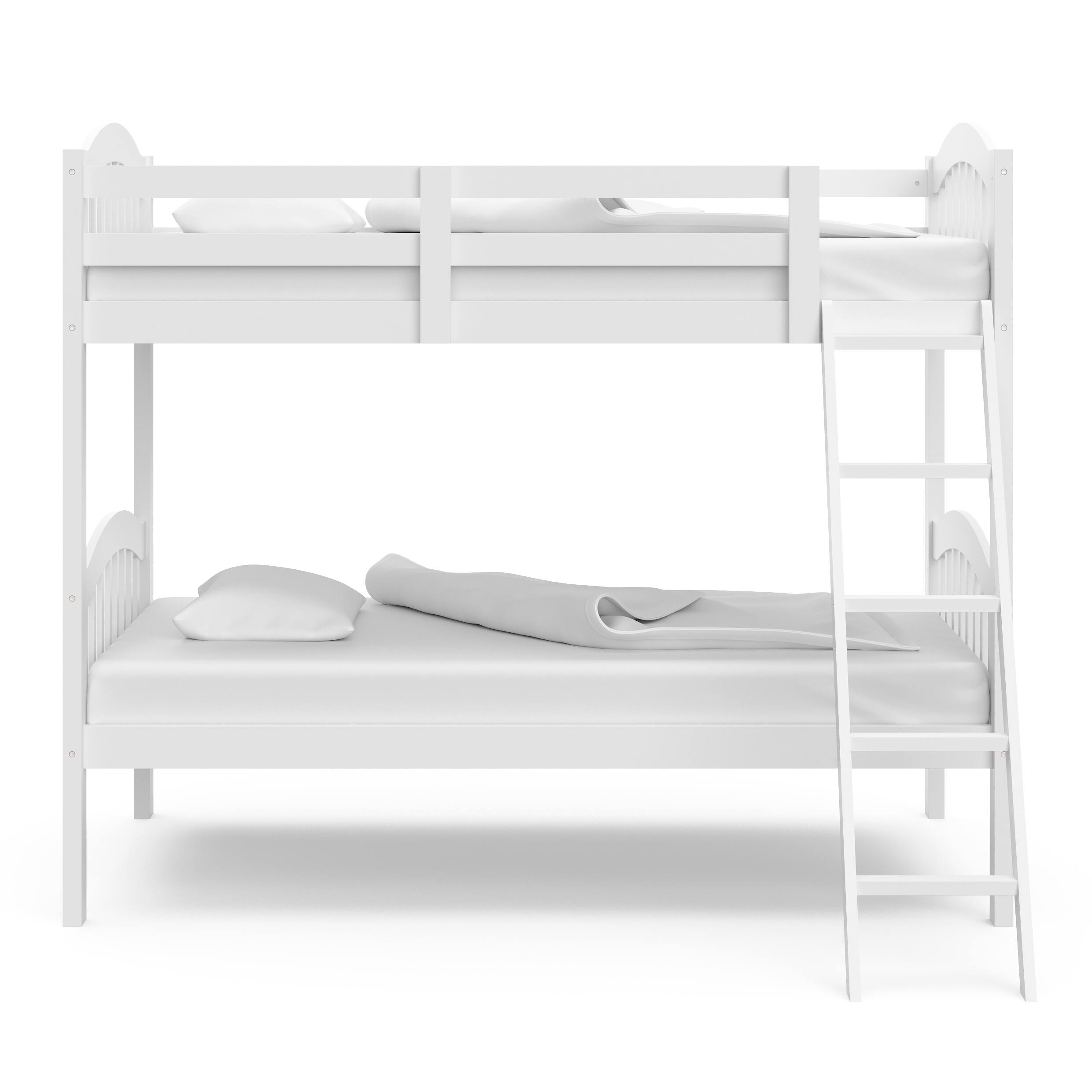 Alt View Zoom 12. Storkcraft - Long Horn Solid Hardwood Twin Bunk Bed - White.
