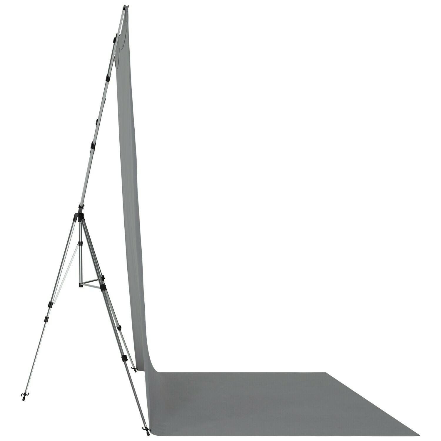 Angle. Westcott - Westcott X-Drop Pro Wrinkle-Resistant 8 x 13 Feet Backdrop Kit (Neutral Gray).
