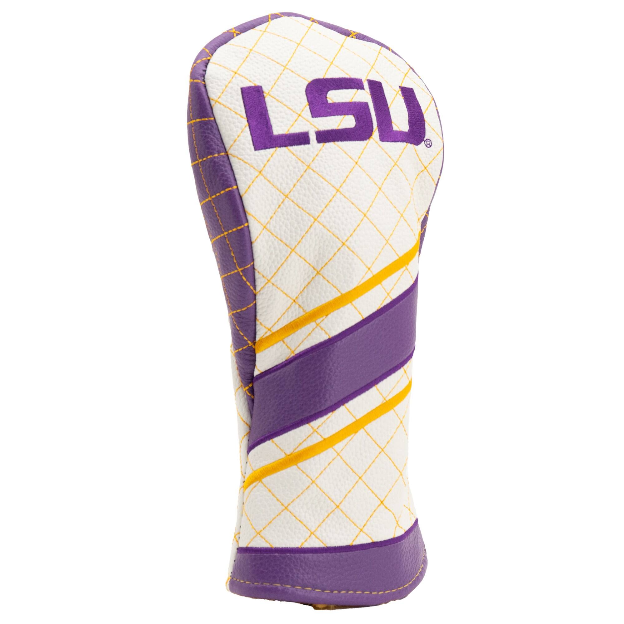Alt View 2. Team Golf - LSU Tigers Striped Quilted Fairway Headcover - Multicolor.