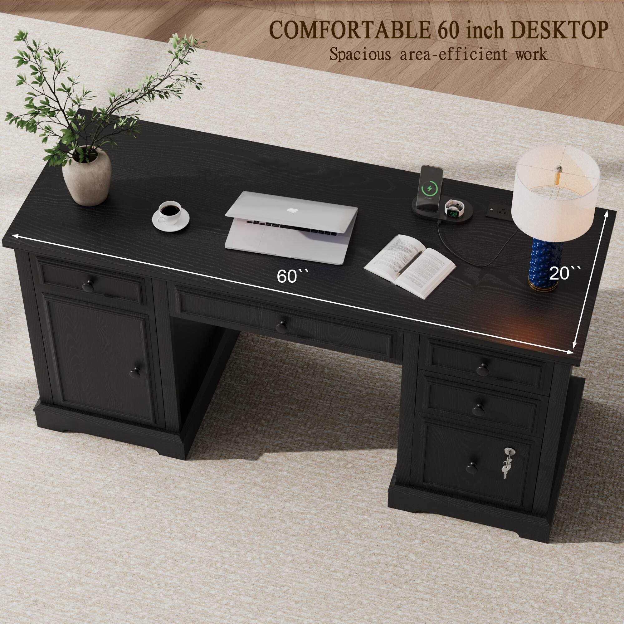 COMFORTABLE 60 inch DESKTOP  
Spacious area-efficient work