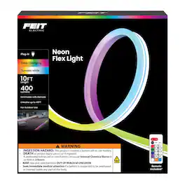 FEIT ELECTRIC - Feit 10 ft. L Color Changing Plug-In LED Rope Lights 1 pk