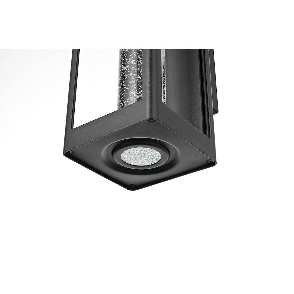 Alt View 2. Elegant Lighting - Amaris 19 inch LED Outdoor Wall sconce in Black - Black And Clear.
