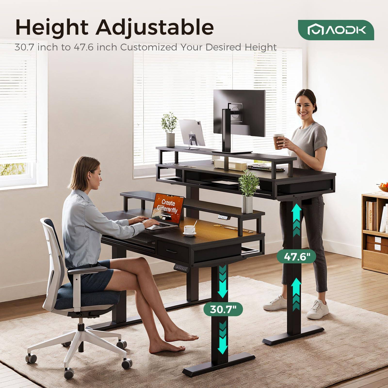 Height Adjustable 30.7 inch to 47.6 inch Customized Your Desired Height