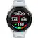 The timer on the watch is set to 108:20. The watch displays the distance, pace, and heart rate. The distance is 7.65 miles, the pace is 8:55, and the heart rate is 140. The watch is made by Garmin.