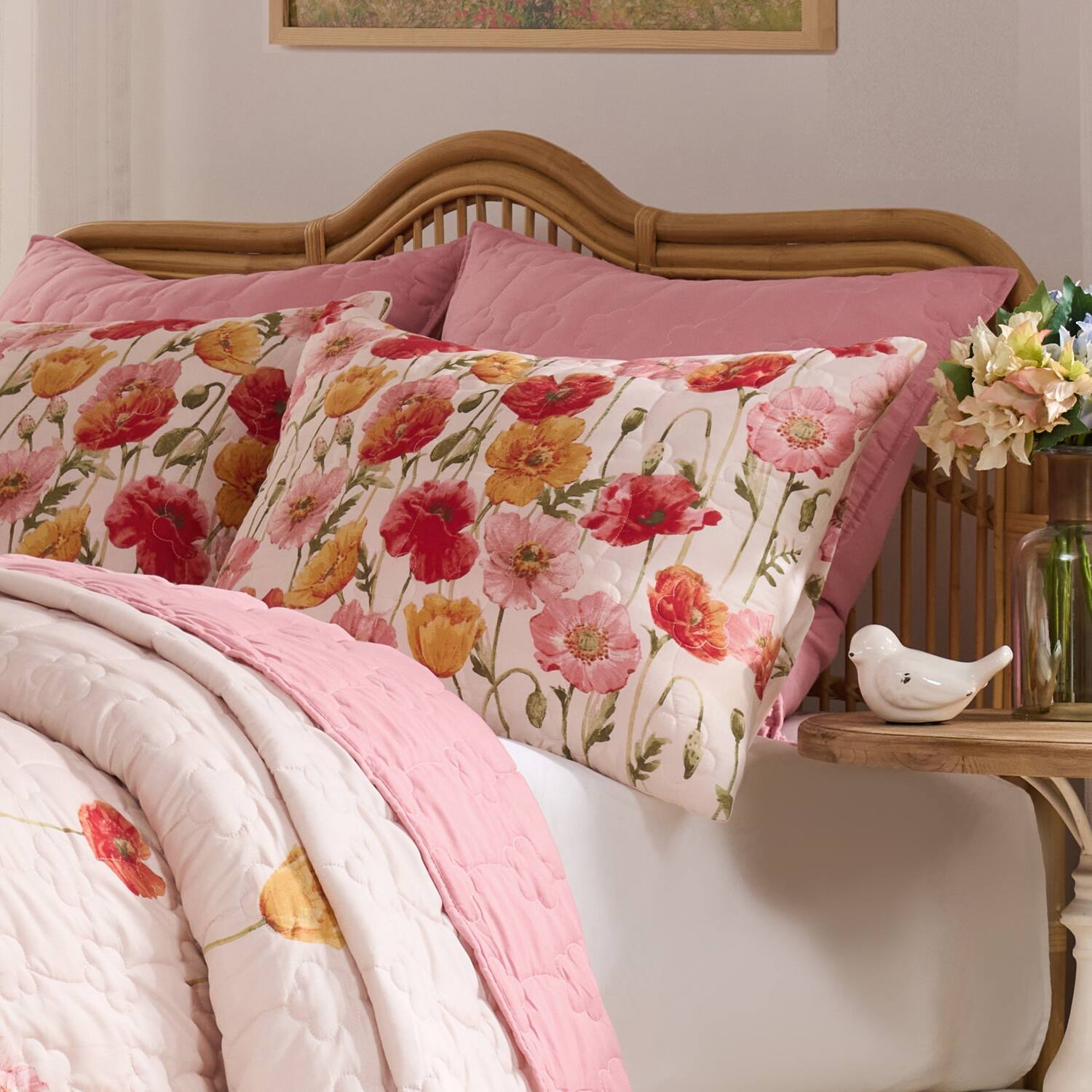 Alt View 1. Greenland Home Fashions - Greenland Home Fashions 100% Brushed Microfiber Breeze Sham Standard Blush - Blush.