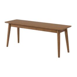 Alaterre Furniture - 46 in. Wood Mid Century Modern Dining Bench - Warm Pecan