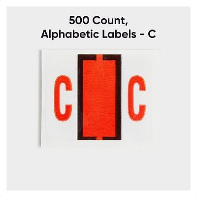 500 Count, Alphabetic Labels - C