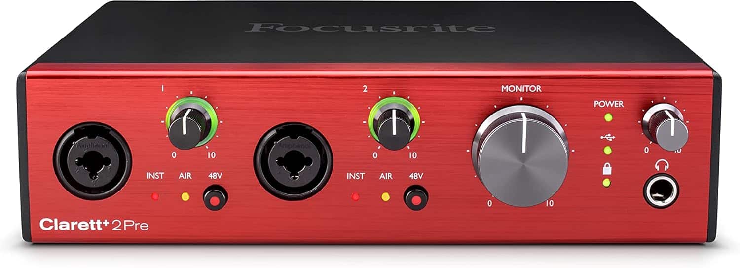Focusrite - Clarett+ 2Pre Desktop 10x4 USB Type-C Audio/MIDI Interface
