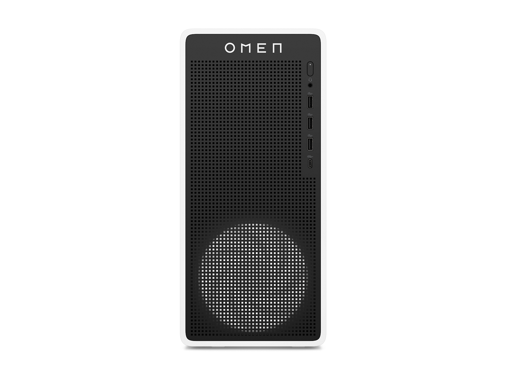 Front. HP OMEN - OMEN Desktop Intel Core i5 14th gen, 16 GB;512 GB SSD  Windows 11 Home - Ceramic white.