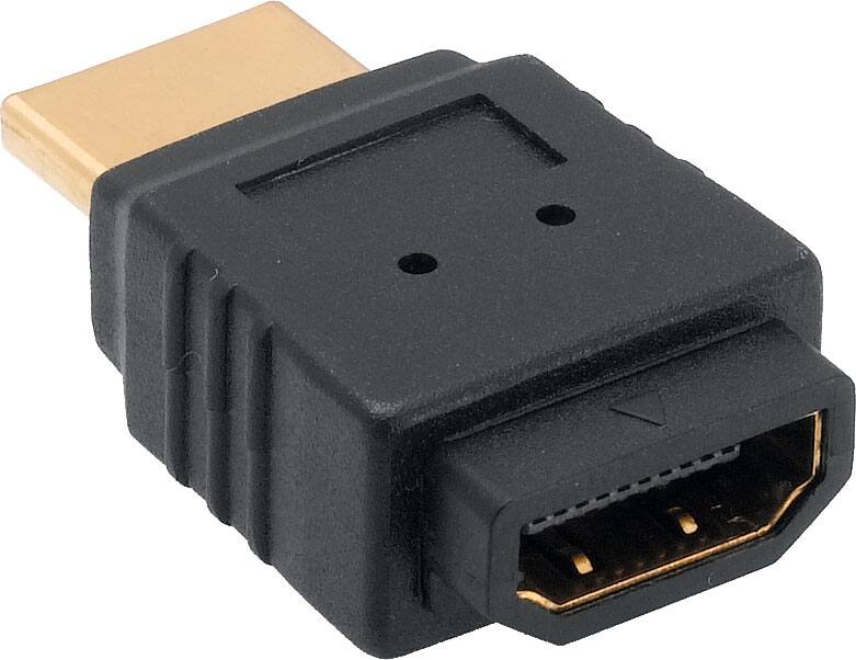 Angle. Cable Leader - HDMI Male to Female Port Saver - Black.