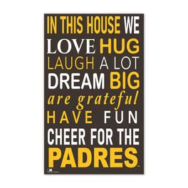 Fan Creations - San Diego Padres 11" x 19" Briteline In This House Sign - Multicolor