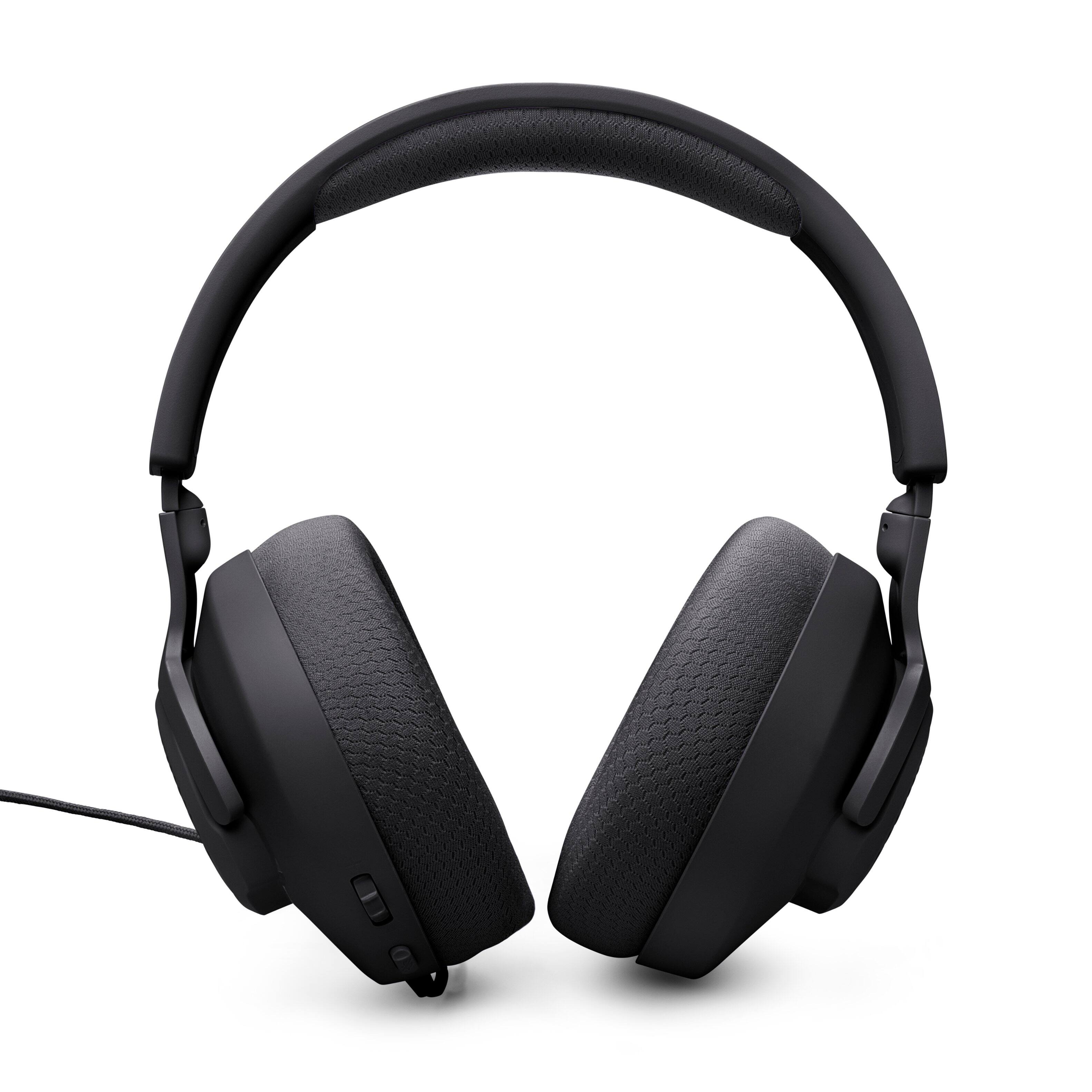 Alt View 2. JBL - Quantum 100M2 Wired over-ear gaming headset with detachable mic and mute option - Black.