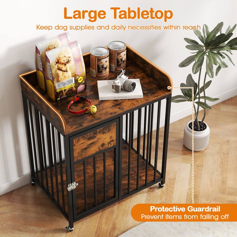 Large Tabletop  
Keep dog supplies and daily necessities within reach

Protective Guardrail  
Prevent items from falling off
