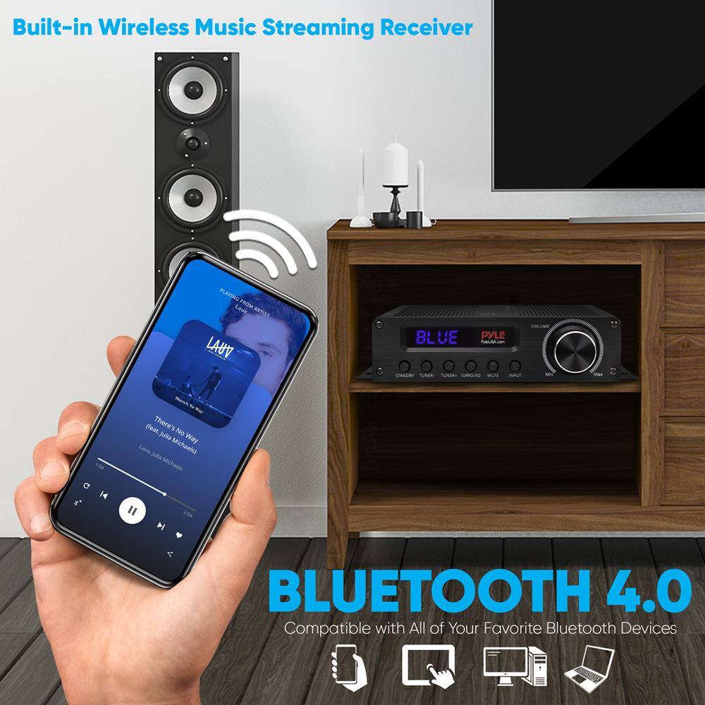 Built-in Wireless Music Streaming Receiver

BLUETOOTH 4.0
Compatible with All of Your Favorite Bluetooth Devices