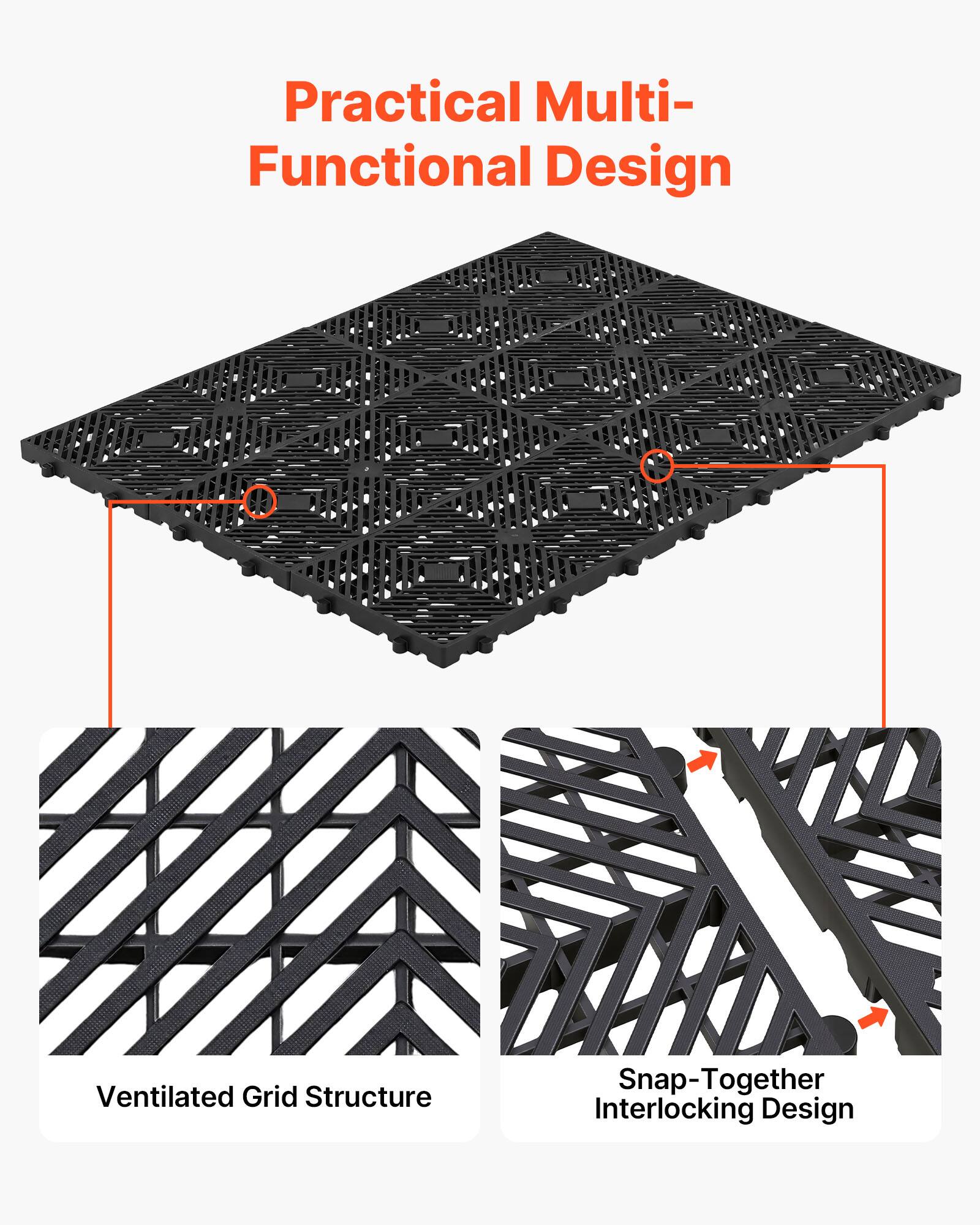 VEVOR Plastic Pallets, 6 Pcs Plastic Pallets for Basement Storage ...