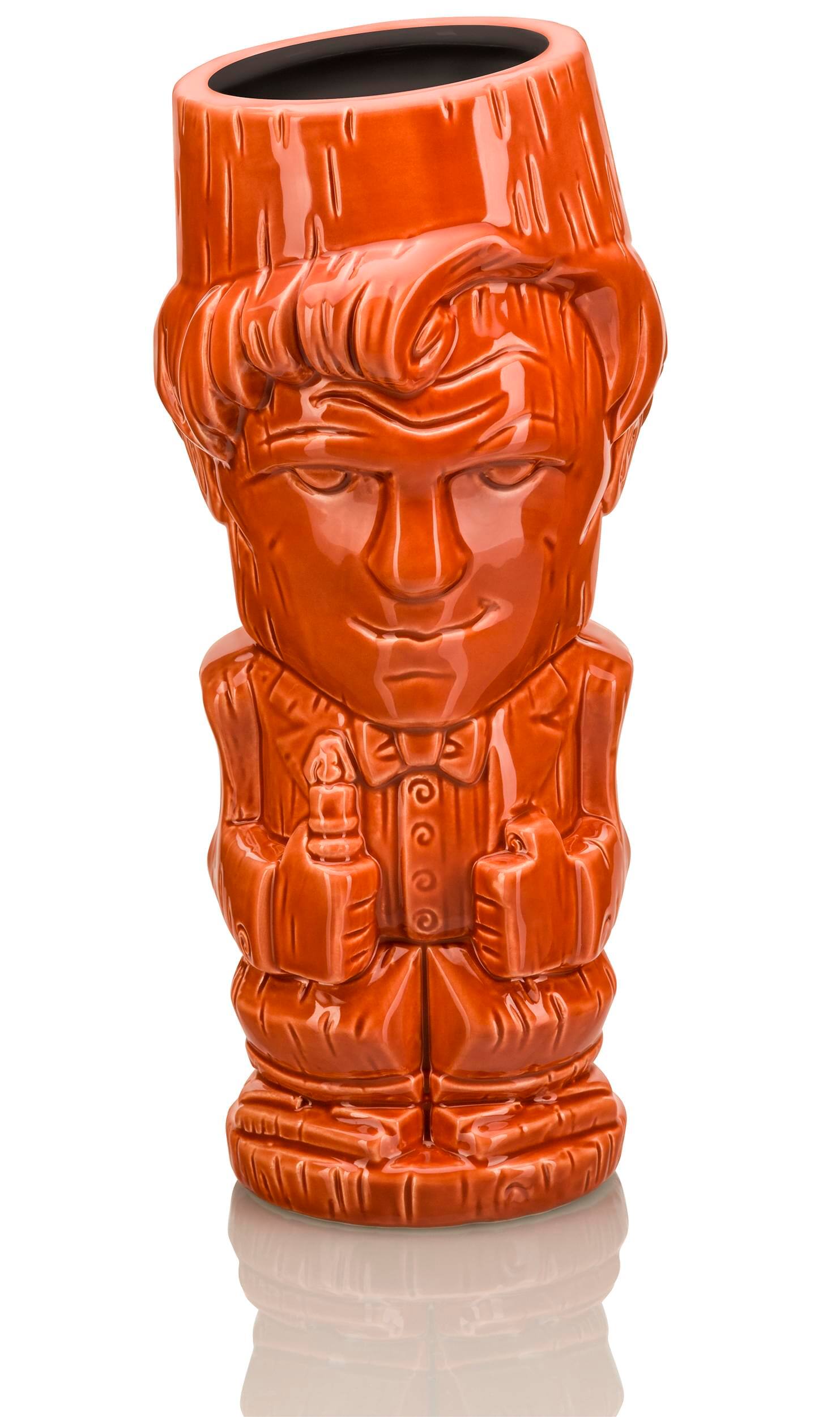 Front. ThinkGeek - Geeki Tikis Doctor Who Eleventh Doctor Ceramic Mug | Holds 20 Ounces - Brown.