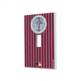 Keyscaper - 1915-1943 Cooperstown Pinstripe Single Toggle Light Switch Plate - Multicolor