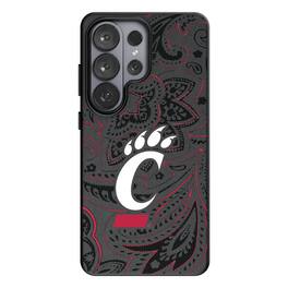 Keyscaper - NCAA - Cincinnati Bearcats Paisley Galaxy Magnetic Bump Case - S24 Ultra - Black