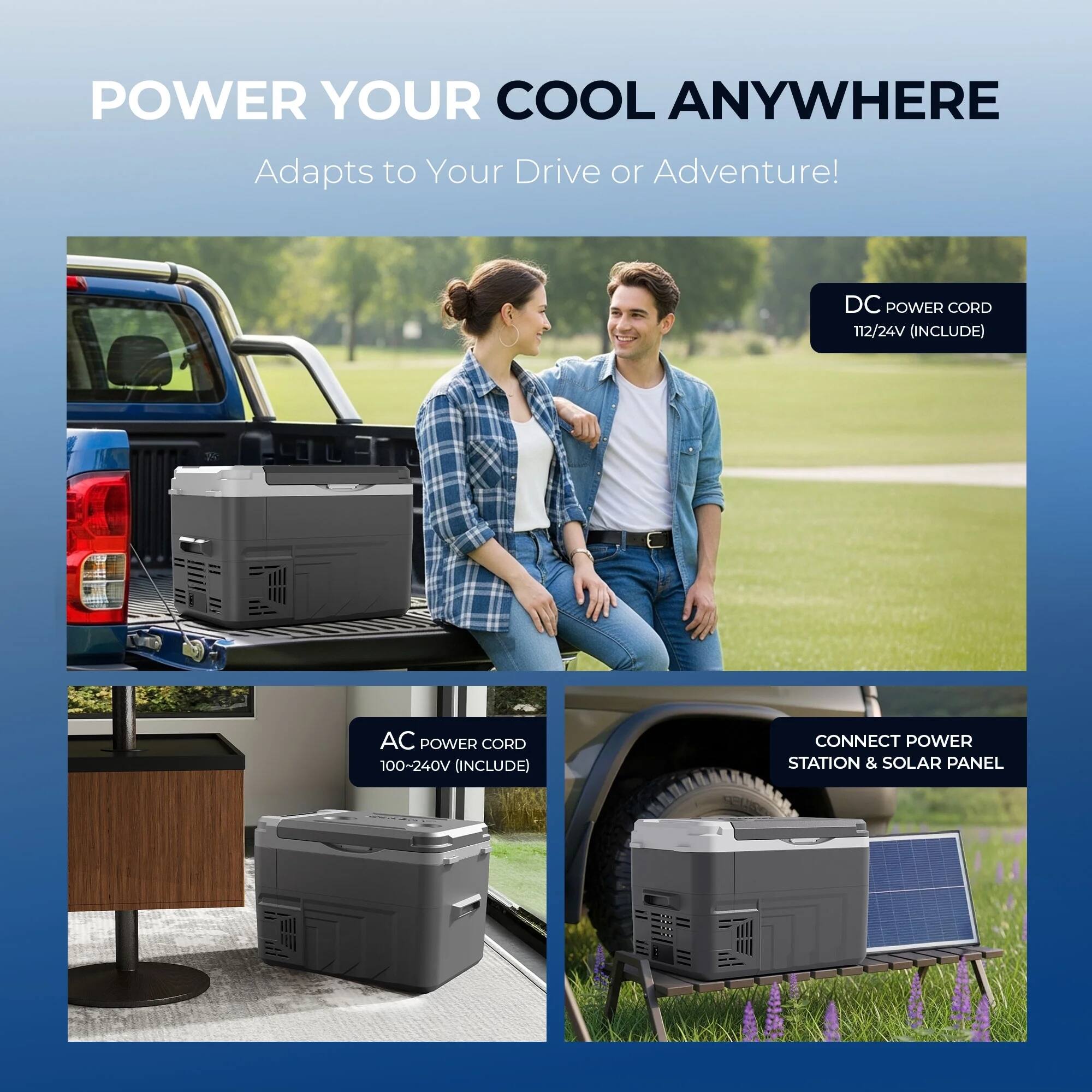 SIMZLIFE 16QT (15L) 12V Car Refrigerator APP Control, 4℉~68