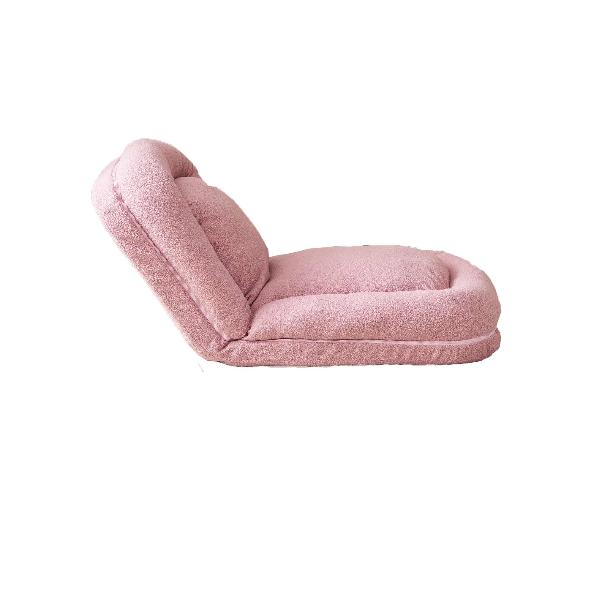 Alt View 4. GOODSILO - Triple Fold Down Convertible Sofa Bed with 18-Position Adjustable Backrest for Versatile Lounging and Sleeping - Pink.