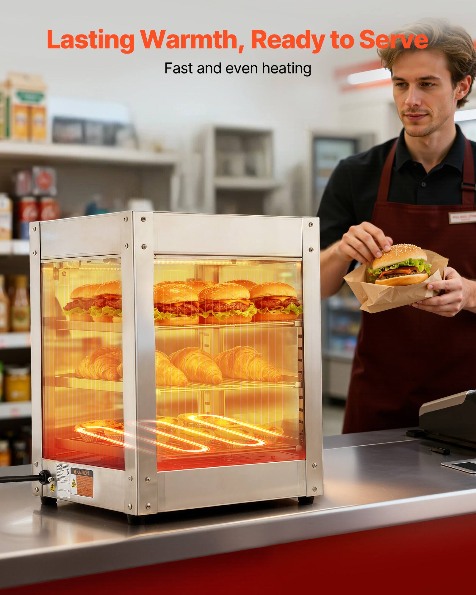 Lasting Warmth, Ready to Serve  
Fast and even heating