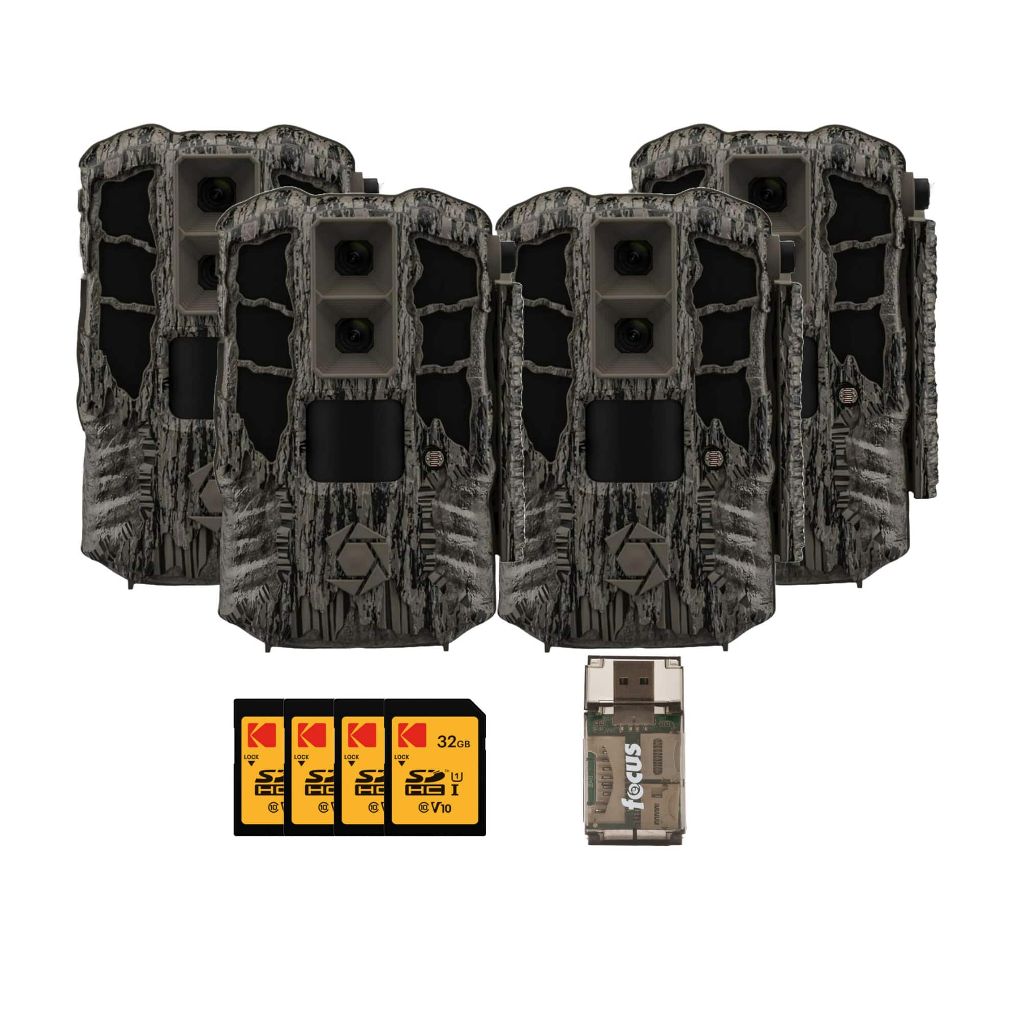 Bundle - Stealth Cam - Spectre 4K Pro 56MP Cellular Trail Camera (4-Pack) with Accessories