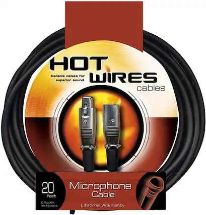 HOT WIRES cables
Reliable cables for superior sound.
20 feet Microphone Cable
XLR to XLR
Low Impedance
Lifetime Warranty