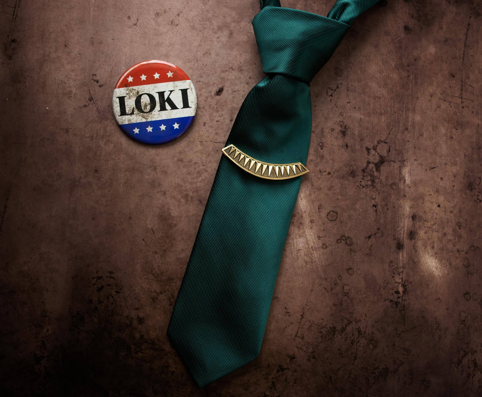 Alt View 2. SalesOne LLC - Marvel Loki Replica Campaign Pin and Tie Bar Collector Box Set - Green.