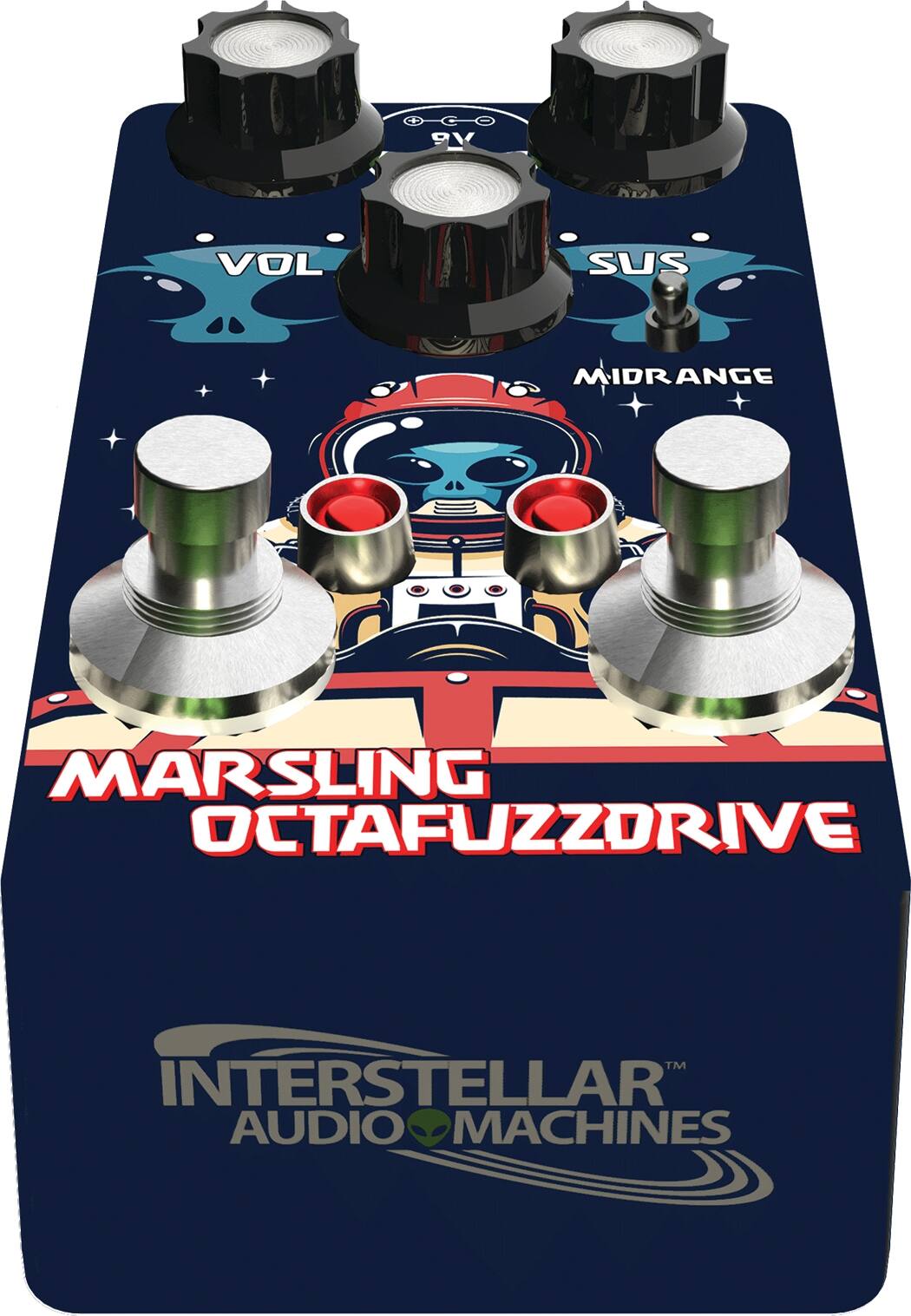 9V VOL SUS MIDRANGE MARSLING OCTAFUZZDRIVE™ INTERSTELLAR AUDIO MACHINES