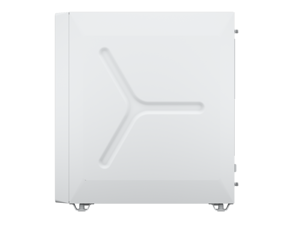 Alt View 5. CORSAIR - CORSAIR 3200D RS Mid-Tower Case, White, 360mm Rad, BTF/Zero/Stealth Compatible, Angled GPU Fan Mount - White.