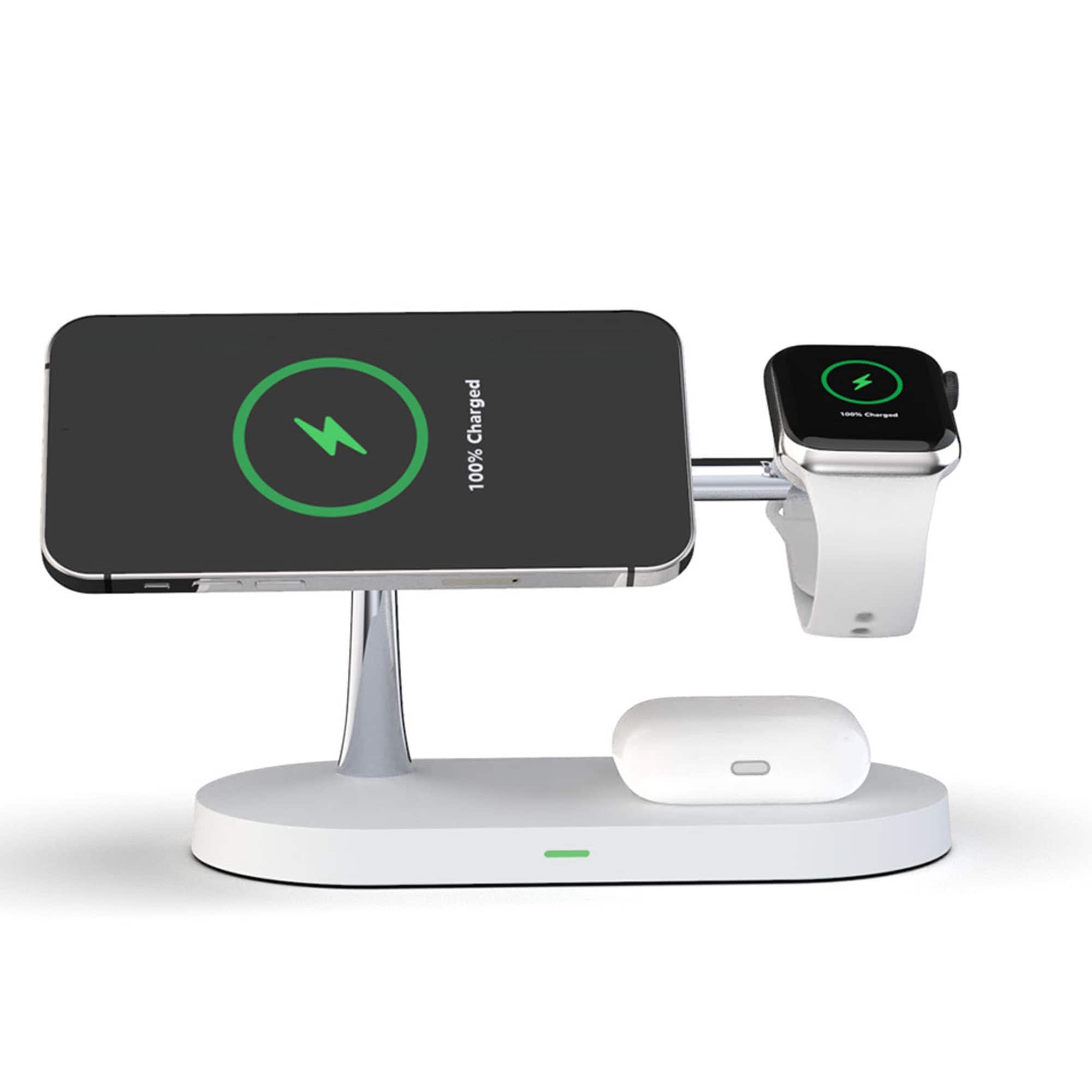 YONWAY - 3 in 1 Magnetic Wireless Charger Stand with Night Light, Fast Charging Dock for iPhone 17 16 15 14 Apple Watch Airpods