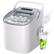 Front. SIMZLIFE - Portable Countertop Ice Maker - 9 Cubes in 6 Mins, 26lbs/Day, Self-Cleaning with Ice Scoop & Basket, for Home/Office/RV - White.