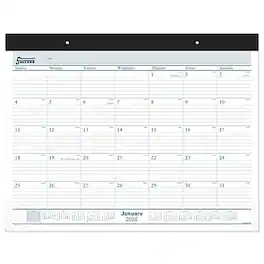 AT-A-GLANCE - 2026 Success 21.75" x 17" Monthly Desk Pad Calendar - White/Blue